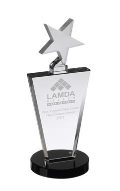 AC100 Engraved Optical Crystal Star Award